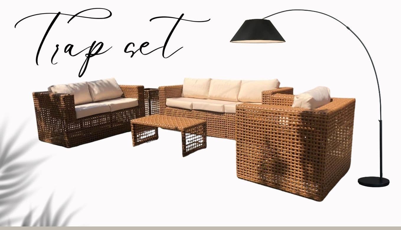 Juego de terraza Oasis para patio amplio en Santiago