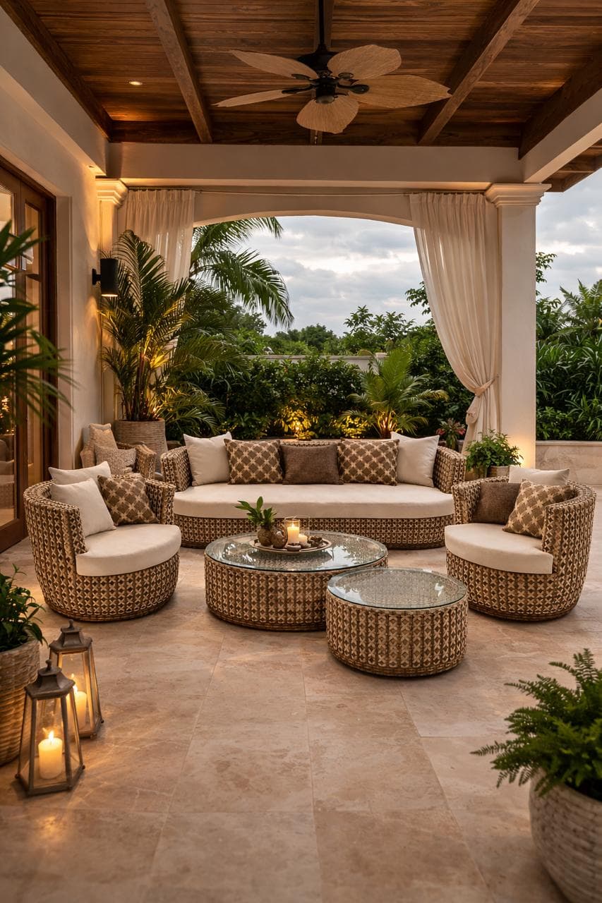 Juego de terraza Oasis para patio amplio